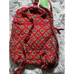 Vera Bradley Backpack Villa Red pattern Retired New NWT Vera Bradley | Bags | Vera Bradley Backpack Villa Red  main image 4